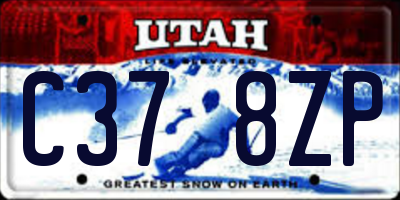 UT license plate C378ZP
