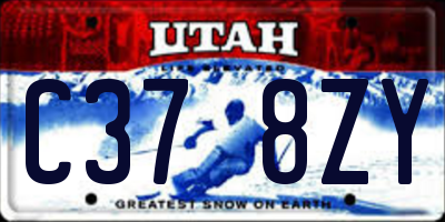 UT license plate C378ZY