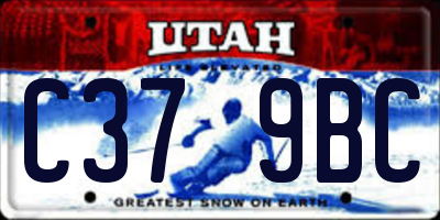 UT license plate C379BC
