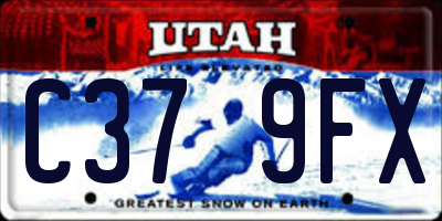 UT license plate C379FX