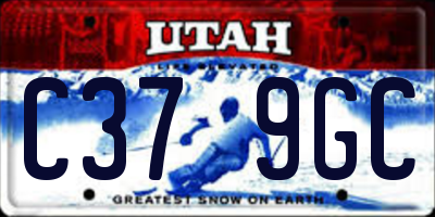 UT license plate C379GC