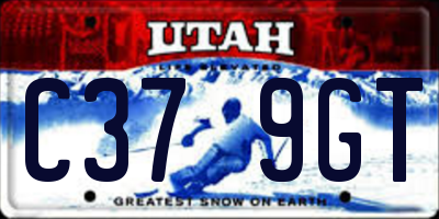 UT license plate C379GT