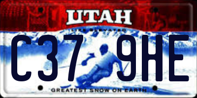 UT license plate C379HE