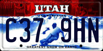 UT license plate C379HN