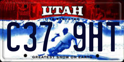 UT license plate C379HT