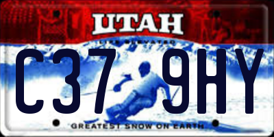 UT license plate C379HY