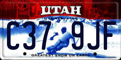 UT license plate C379JF