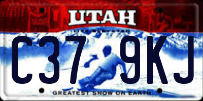 UT license plate C379KJ