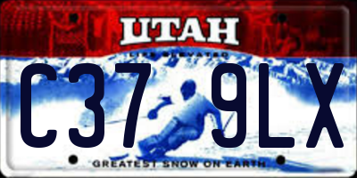 UT license plate C379LX
