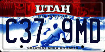 UT license plate C379MD