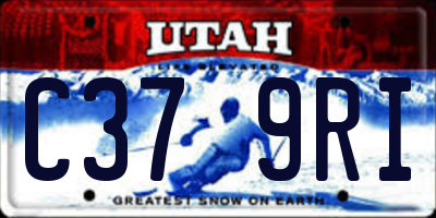 UT license plate C379RI
