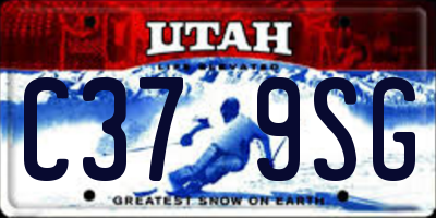 UT license plate C379SG