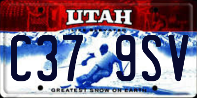UT license plate C379SV