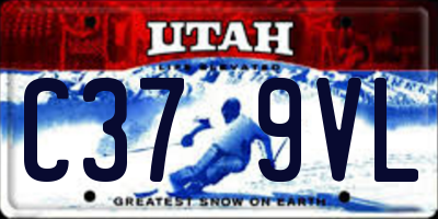 UT license plate C379VL