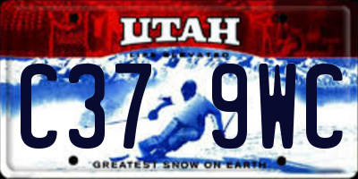UT license plate C379WC