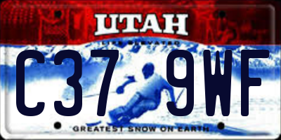 UT license plate C379WF