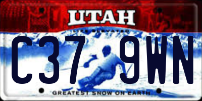 UT license plate C379WN