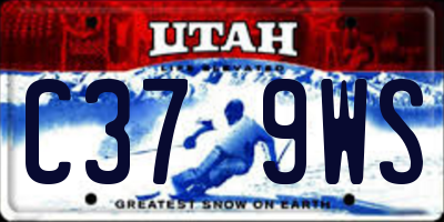UT license plate C379WS