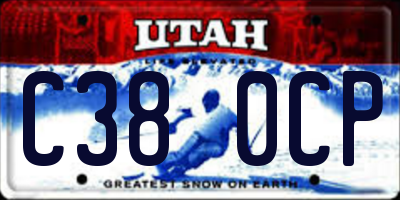 UT license plate C380CP