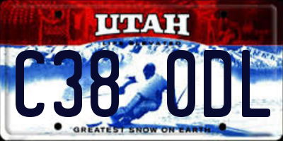 UT license plate C380DL