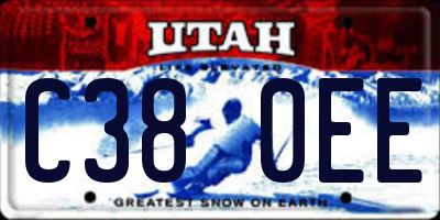 UT license plate C380EE
