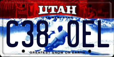 UT license plate C380EL