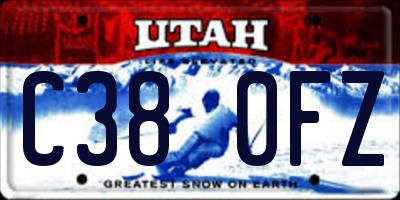 UT license plate C380FZ