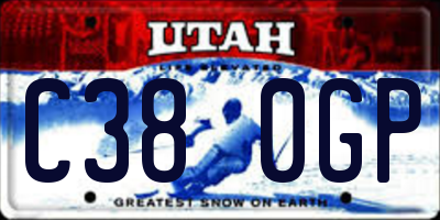 UT license plate C380GP