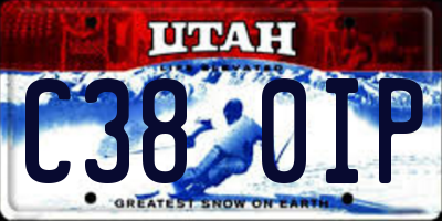 UT license plate C380IP