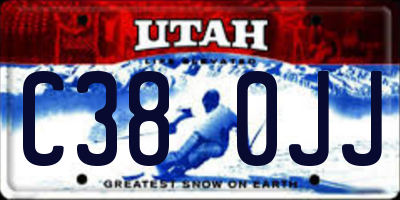 UT license plate C380JJ