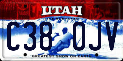 UT license plate C380JV