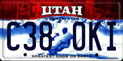 UT license plate C380KI