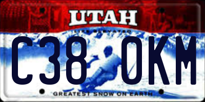 UT license plate C380KM