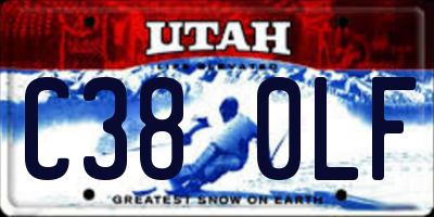 UT license plate C380LF
