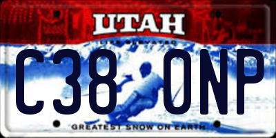 UT license plate C380NP