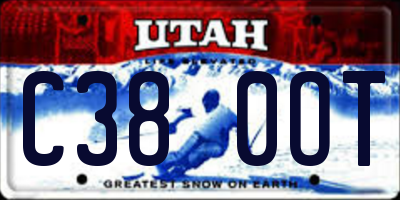 UT license plate C380OT