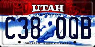 UT license plate C380QB