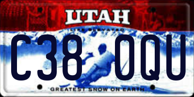 UT license plate C380QU