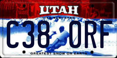 UT license plate C380RF