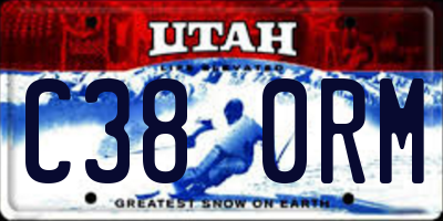 UT license plate C380RM