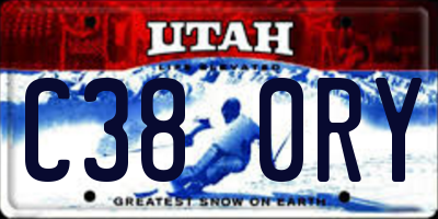 UT license plate C380RY