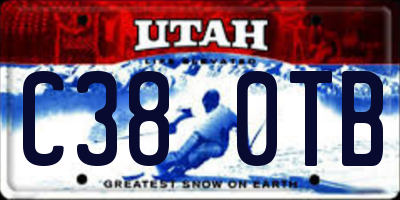 UT license plate C380TB