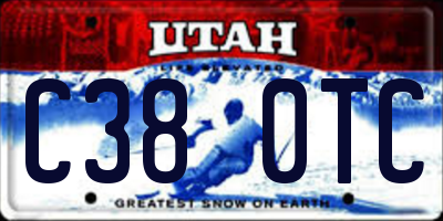 UT license plate C380TC