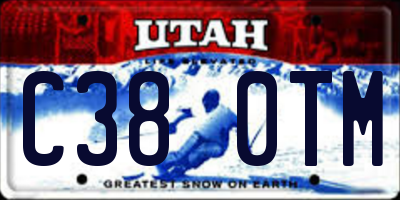 UT license plate C380TM
