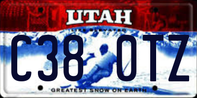 UT license plate C380TZ