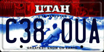 UT license plate C380UA
