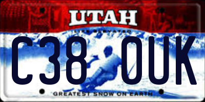 UT license plate C380UK