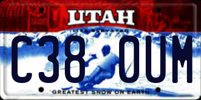 UT license plate C380UM