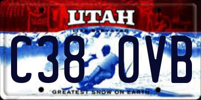 UT license plate C380VB