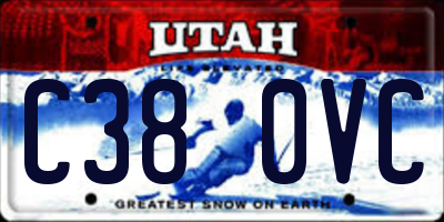 UT license plate C380VC